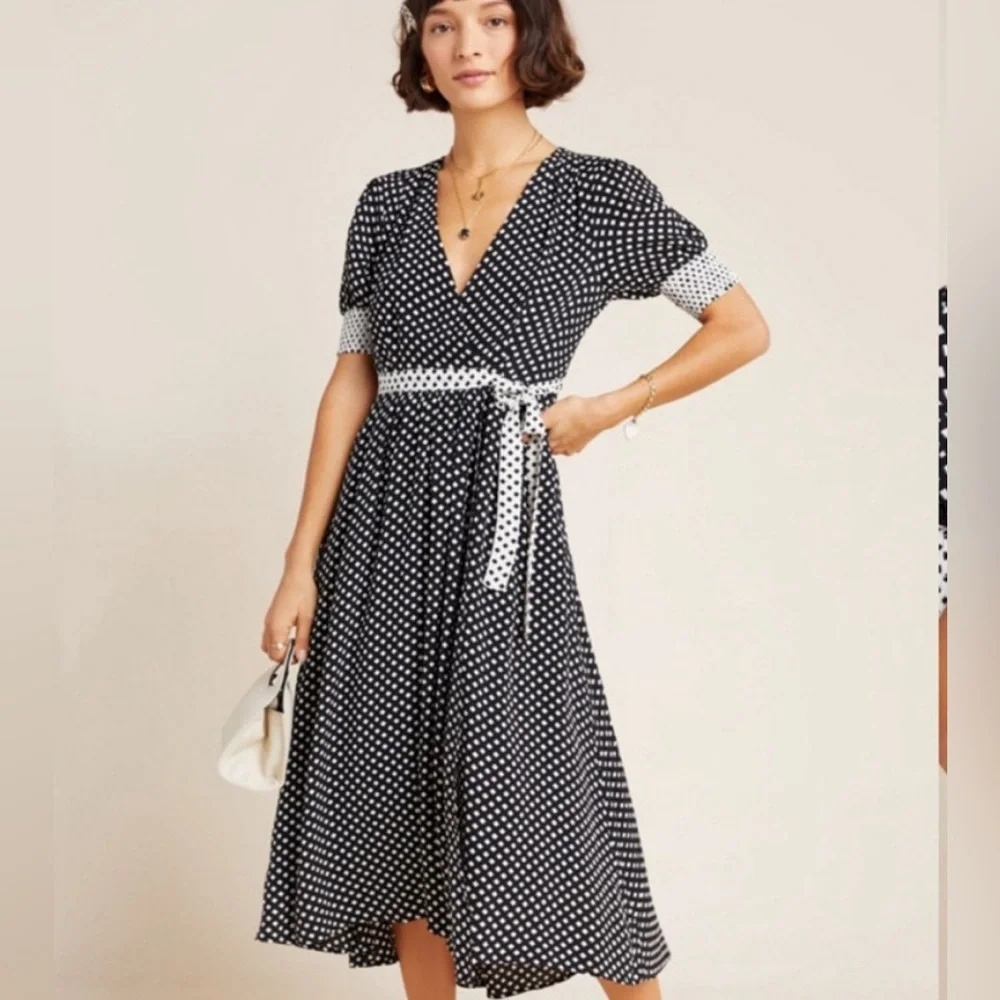 Maeve by anthropologie Womens Wrap Midi Dress - Picture 1 of 9